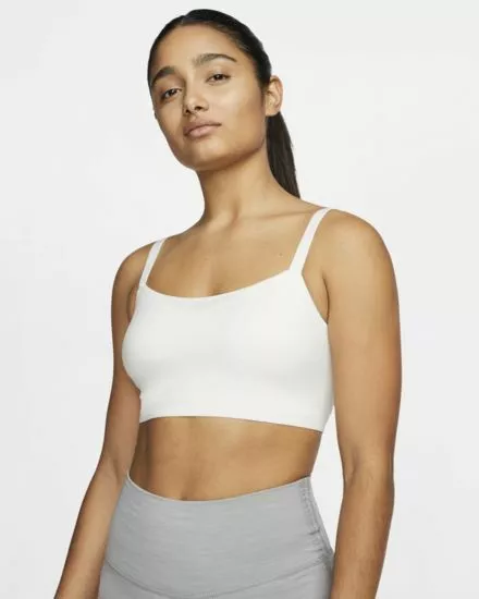 NIKE INDY LUXE Womens Light Support 1 Piece Pad Convertible Sports Bra  White XS $44.99 - PicClick