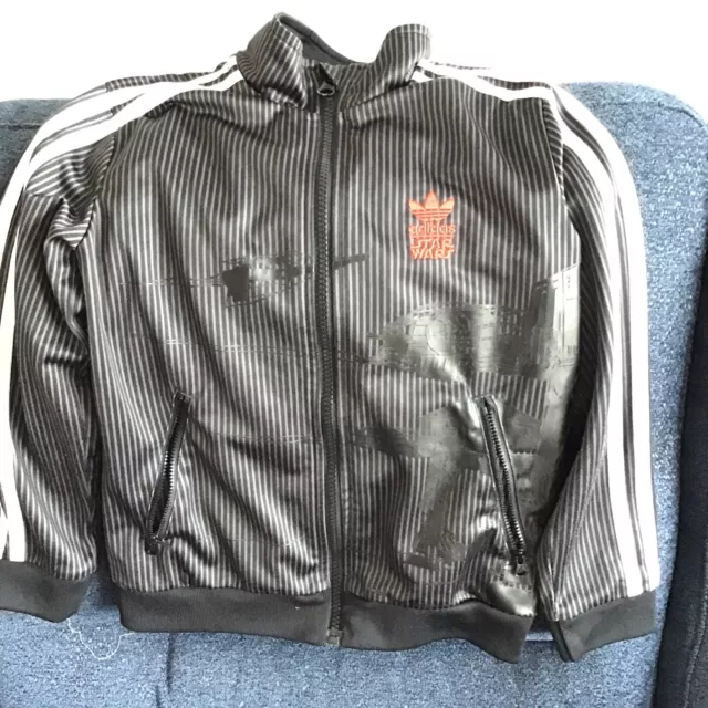 Boys Adidas Star Wars Zip Up Age 7-8 Yrs. Excellent Condition