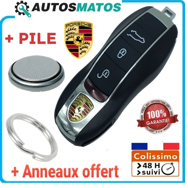 HIBEYO Cover Per Chiave Porsche In Silicone TPU | Guscio Protettivo Con Portachiavi E Linea Dorata, Adatto A 911 Boxster Cayman Macan Panamera, Colore Blu - 6