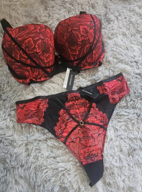 Ann Summers Womens Push up Plunge Sexy Lace Bra Set Thong Lingerie Size  30A-44G