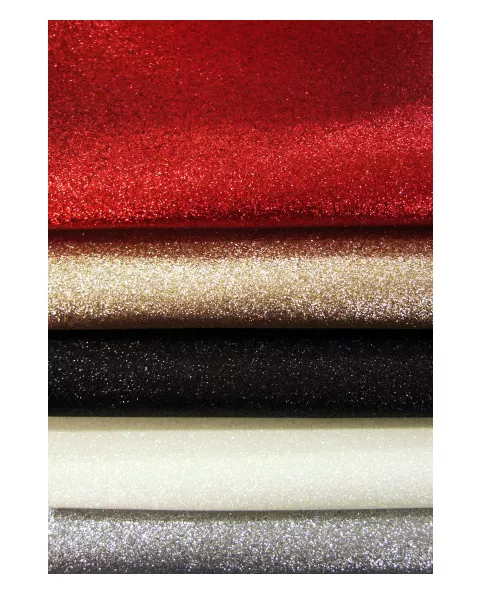 A4 Fine Glitter Fabric Sheets - Cotton Cloth - 20 Sparkle Metallic