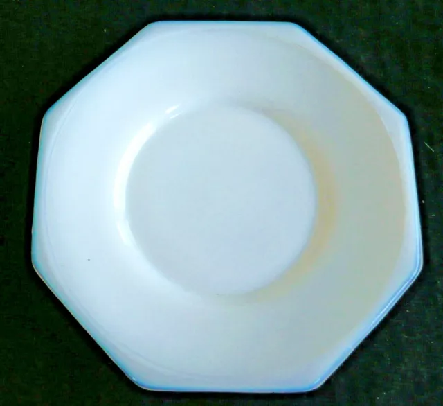 Large Octagonal White Saucers(s) - Akro Agate Child Tea Set