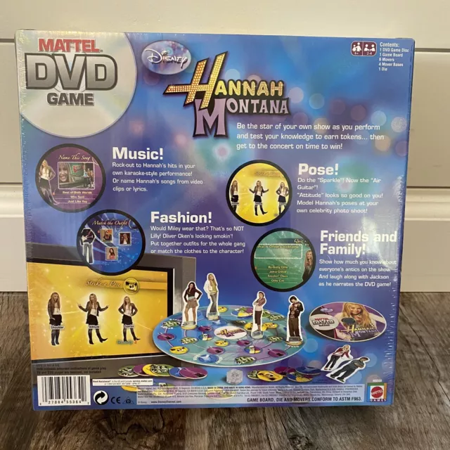 NEW IN BOX! Disney Channel Mattel Hannah Montana DVD Board Game Sealed Sing Pose 2