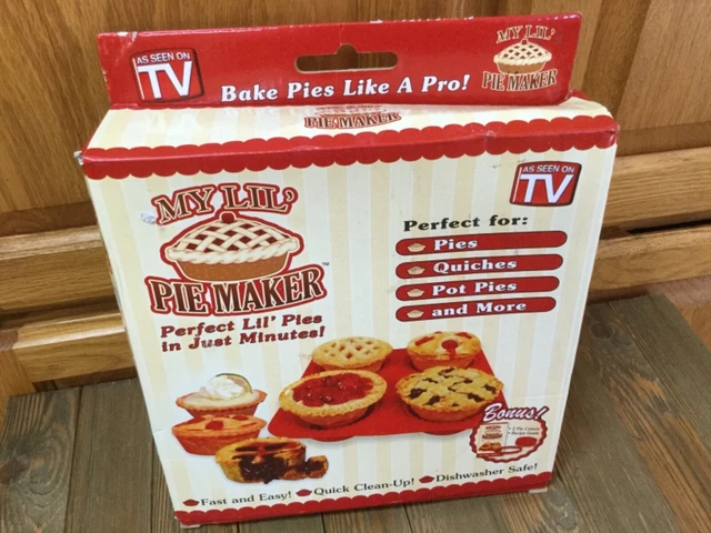 My Lil' Pie Maker As Seen on TV Quiches Desserts Bonus Pie Cutters Recipe Guide