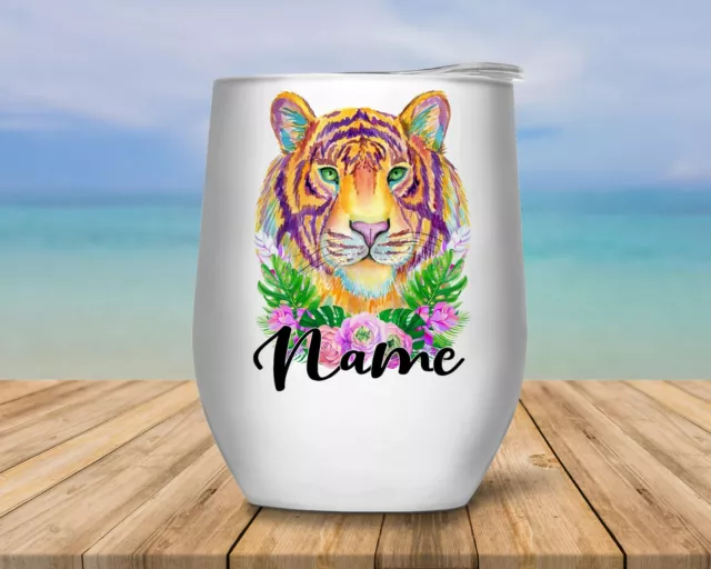 Tiger Wine Tumbler Cup Stemless Personalised