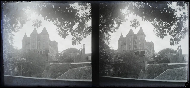 FRANCE Château de Pau c1930 Photo NEGATIVE Plaque verre Vintage V24L8n2