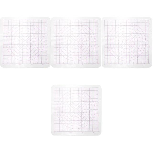 4x quadratisch Acryl  diy Tonschaber Tonrollbrett Tonwerkzeuge Trägerbrett
