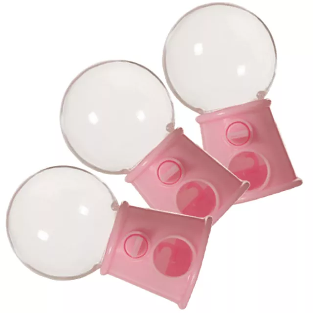 3 Mini Plastic Candy Dispensers for Kids - Pink-LN