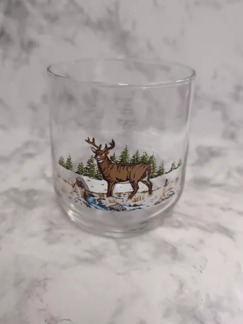 Vintage Sunoco North American Wildlife Glass - North American White tail Deer