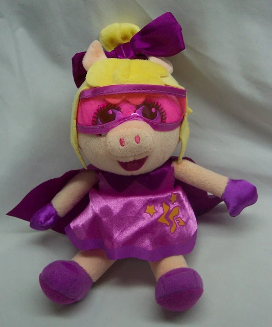 Disney Jr. Muppet Babies SUPER FABULOUS MISS PIGGY 9" Plush Stuffed Animal TOY