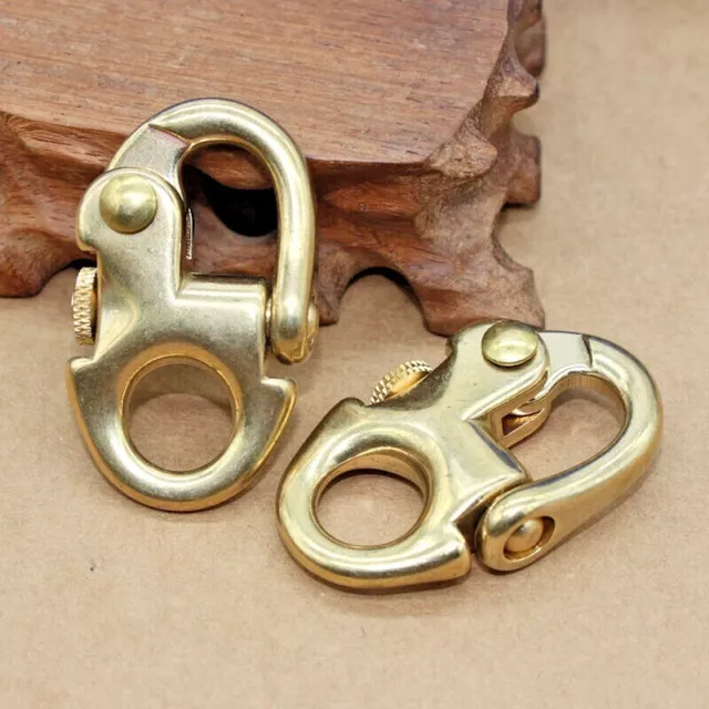 Solid Brass Quick Release Snap Shackle For Horse Dog Chain Bag Chain Keychains