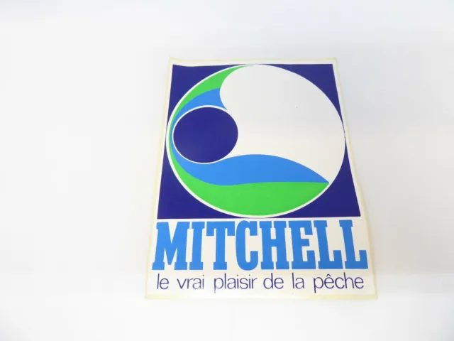 AUTOCOLLANT / STICKER Vintage - MITCHELL / LE VRAI PLAISIR DE LA PECHE/ FISHING