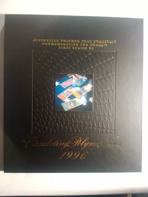 1996 Australian Polymer Note Portfolio. World's First Series of Circulating Poly 2