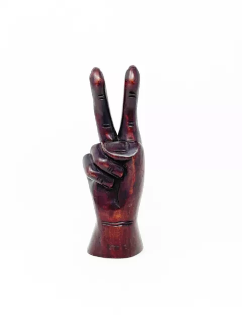 Universal PEACE SIGN Hand Finger Symbol Figurine 6 5/8 Plastic