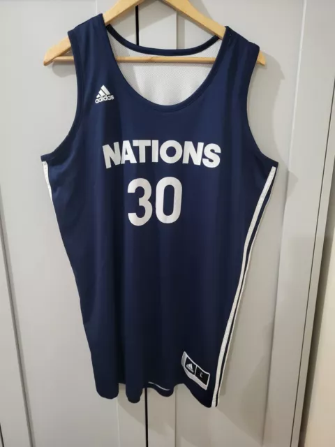 Mens Adidas Nations 30 Reversible Basketball Jersey Size Large