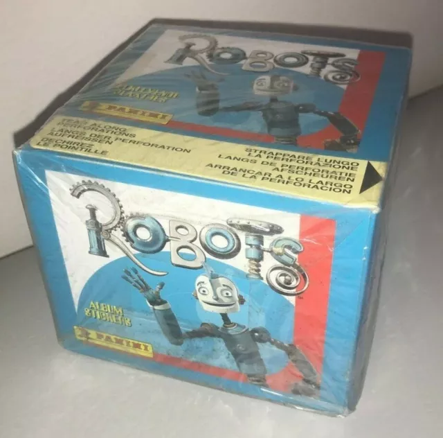 Disney Pixar Robots Movie Collectible Stickers Sealed Box 50 Packs Rare Qty 3