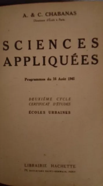 Livre Ancien De Collection Scolaire 2 année Certificat D'Études 1941 2