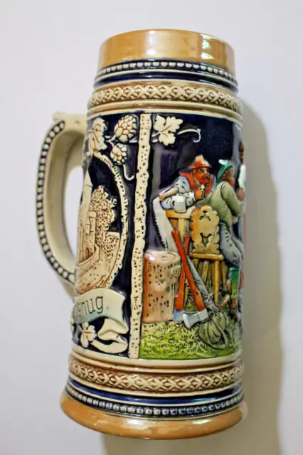 German Beer Stein Tall Large Mug Germany Vintage Antique Rare Unique Item #2733