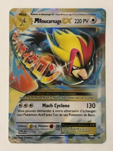 Pokemon Card - M Roucarnage EX - 65/108 - New - FR