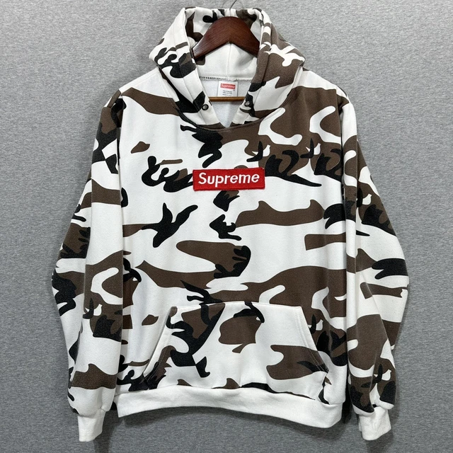 Supreme Hoodie Mens Large Cow Camo Box Logo Hooded Sweatshirt Sweater FW16