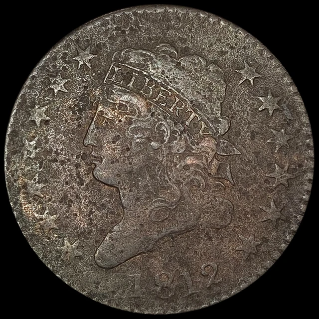 1812 Large Cent Coin NICELY CIRCULATED