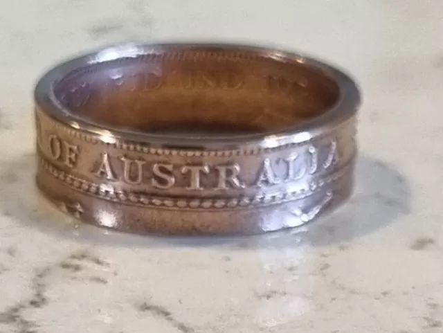 Australian Half Penny  Ring 1938(Arthritis,They Say Copper Is Great For This )