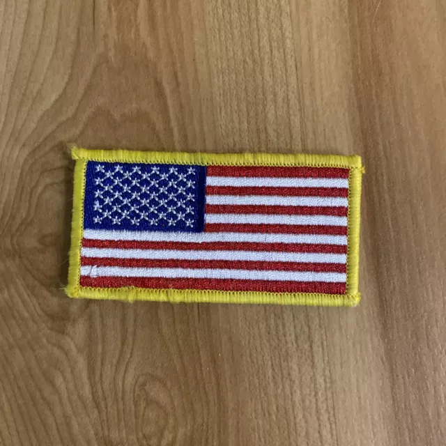 Parche de costura American Flag 1,2 pulgadas x 3,2 pulgadas