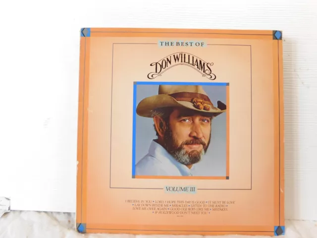 DON WILLIAMS- The Best of Don Williams Vol. III; VINYL RECORD LP - 3