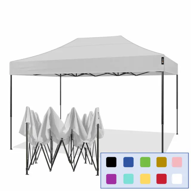 AMERICAN PHOENIX 10x15 Pop Up Outdoor Canopy Tent (Black Frame)