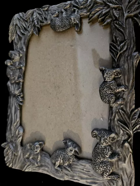 Picture Frames Australian Animal Decoration PEWTER Pair Ornament Souvenir KOALA 3