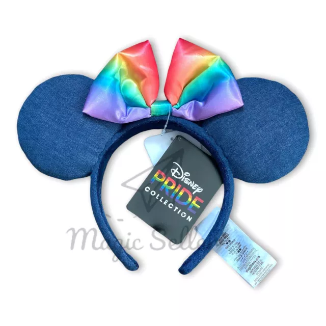 Rainbow Minnie Mouse Sequin Headband Ears 2022 Disney LGBTQ Pride Gay Days NWT