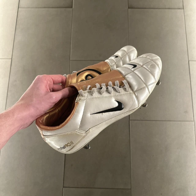 ORIGINAL NIKE AIR Zoom Total 90 III SG Men’s Football Boots White/Gold