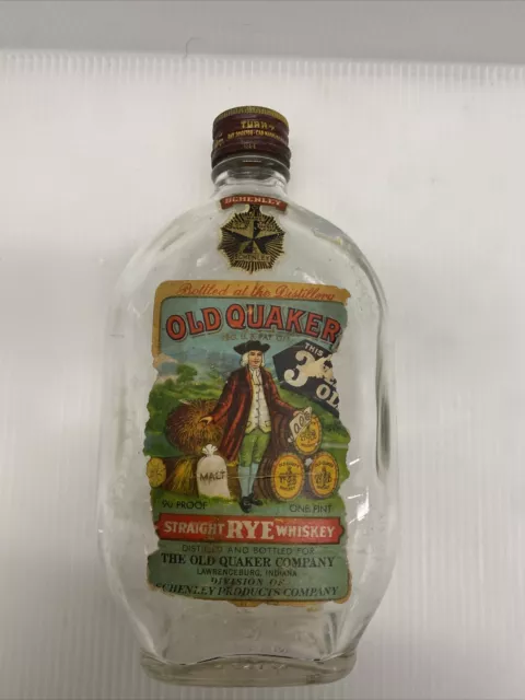 VINTAGE - OLD Quaker Whiskey bottle (empty) $10.80 - PicClick