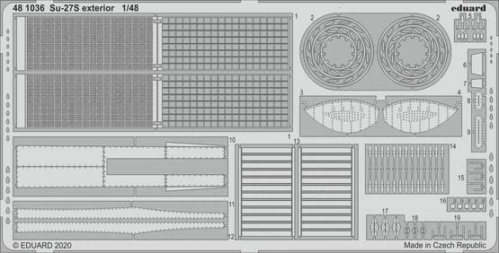 481036 Su-27S Exterior For 1/48 Kitty Hawk Model Kits