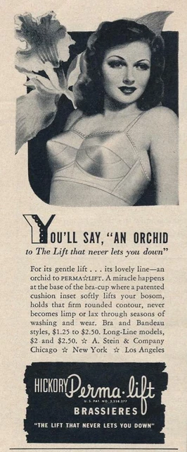 Magazine Ad - 1943 - Perma-Lift Bra's - World War II - (#2)