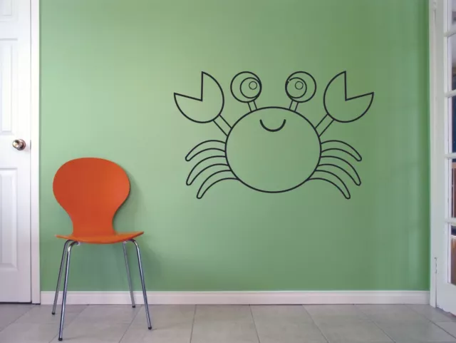 Cute Crab Crabs Beach Sea Shell Sand Animal Wall Sticker Vinyl Art Decals Decor