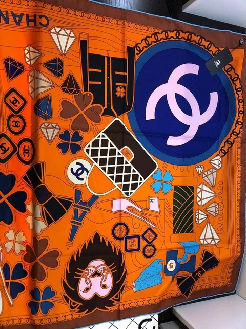 Chanel Scarf Silk Multi Color France