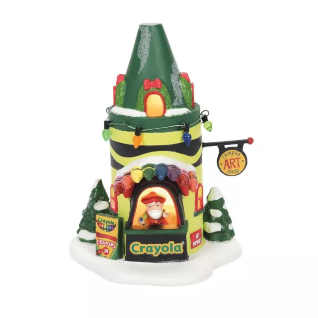 NIB Department North Pole Village 56 Crayola Art Center and Accessory!