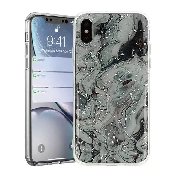 XIAOMI REDMI 9 Stein Marble Stone Brokat Tasche Hülle Glitzer Diamond Case Handy