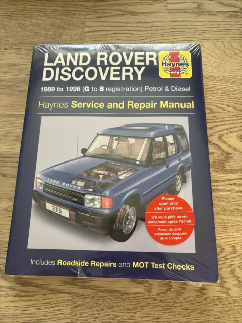 NEU - Haynes Handbuch 3016 - Land Rover Discovery, 1989 bis 1998, Benzin & Diesel