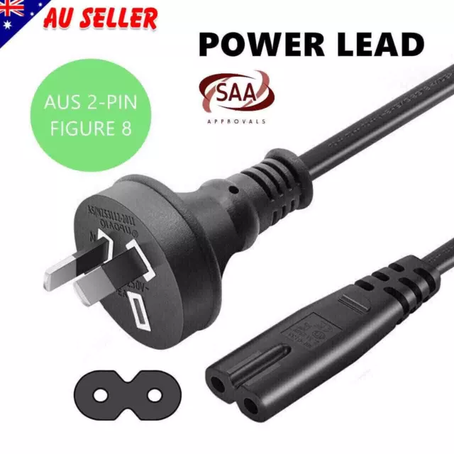 For PS2 3 4 Power Supply 1.5m Cord Lead Cable AU Black Plug Sony Playstation 2