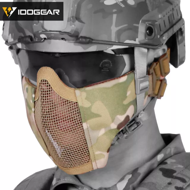 IDOGEAR Airsoft Mask Paintball Mask Mesh Half Face Mask Tactical Gear Paintball