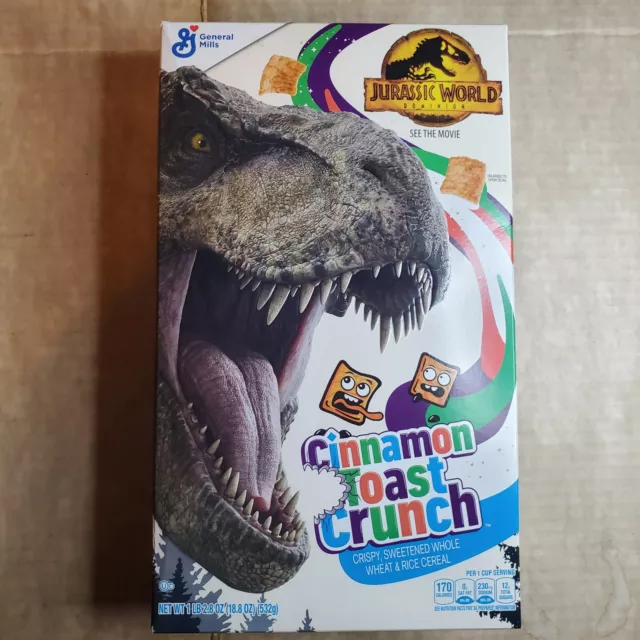 Rare 2022 Limited Edition Jurassic World Dominion Cinnamon Toast Crunch Cereal