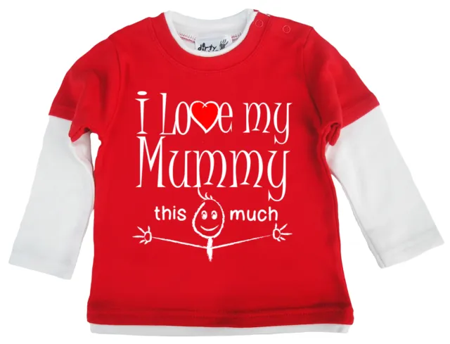 Baby Skater Top "I Love My Mummy this Much" Long Sleeved Tee Mother's Day Gift