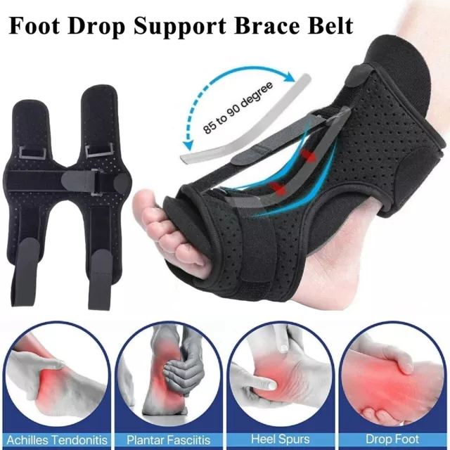 2X Night Adjustable Plantar Fasciitis Splint Orthotic Foot Drop Support Brace