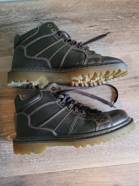 DR MARTENS HARRISLAND Black Leather Shoes Mens 11 Chunky Y2K  display picture 1