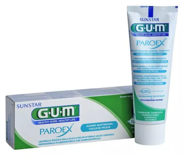 6x GUM Paroex 0,06% CHX Zahncreme - Zahnfleischentzündung - Zahnfleischbluten