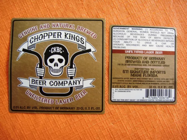 GERMANY beer label  limited - Zoller-Hof Brauerei SIGMARINGEN Chopper Kings bike