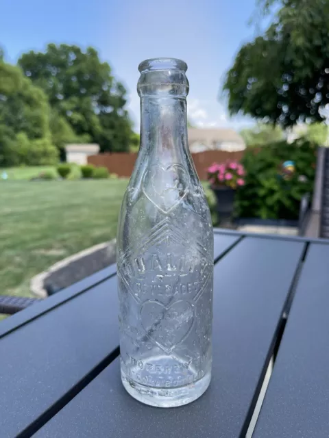 Quality Beverages Straight Side Bottle Rare With Heart Toledo, Ohio Coca Cola