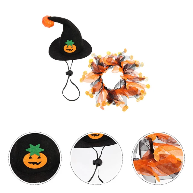1 set halloween haustierkostüm lustige katzenhut katzenhund schal dekorative